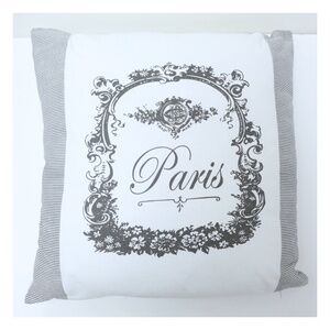 Paris Cushion pillow vintage retro print home decor cottagecore provance accent